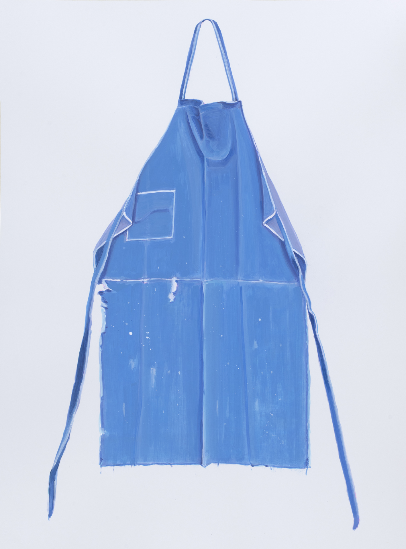 02.Georgia O’Keeffe, delantal, 2022. Gouache/papel, 76 x 56 cm.