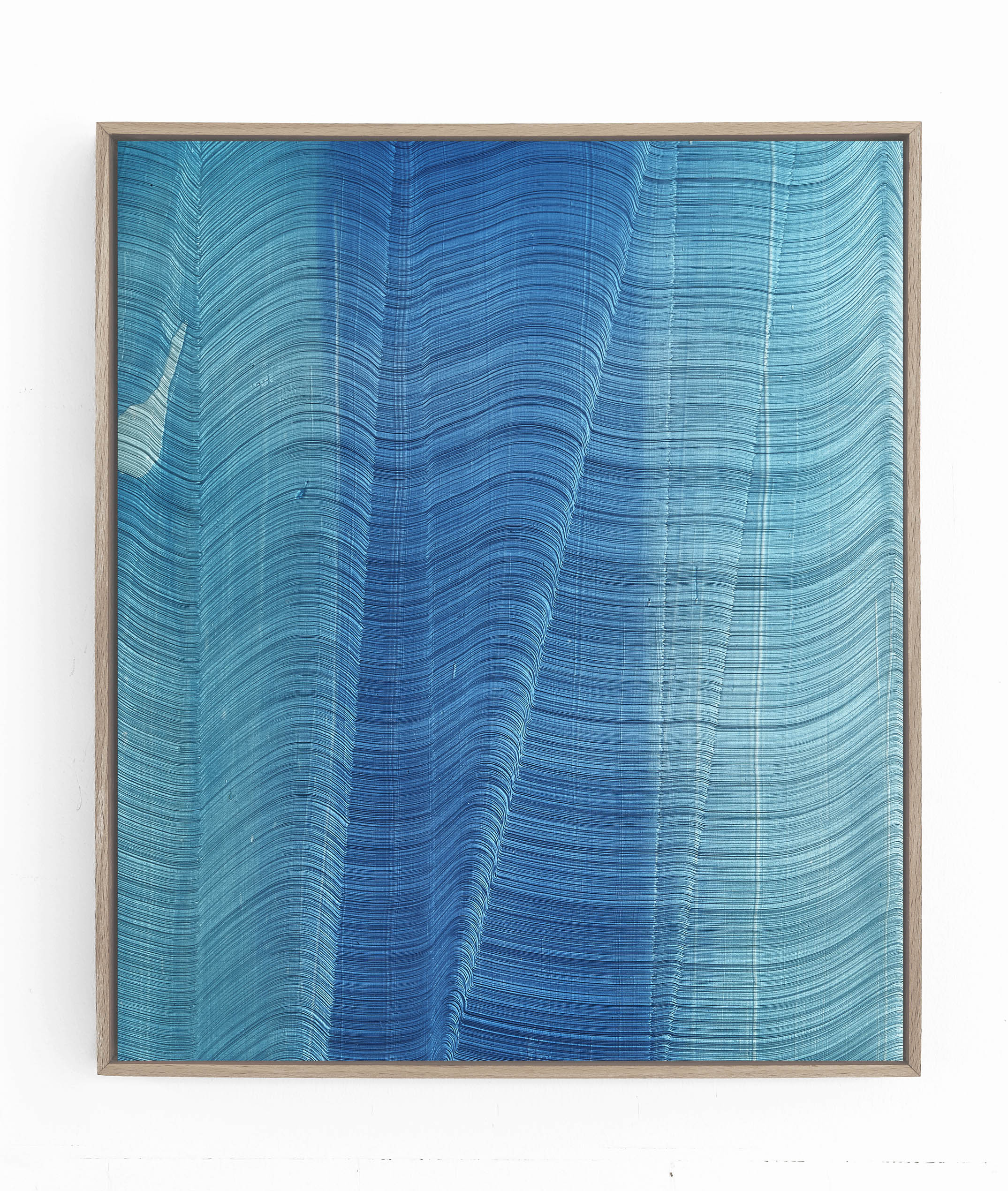 Oliver Roura. Strukturelles Green Shade, 2023. Acrílico sobre dibond. 35 x 30 cm.