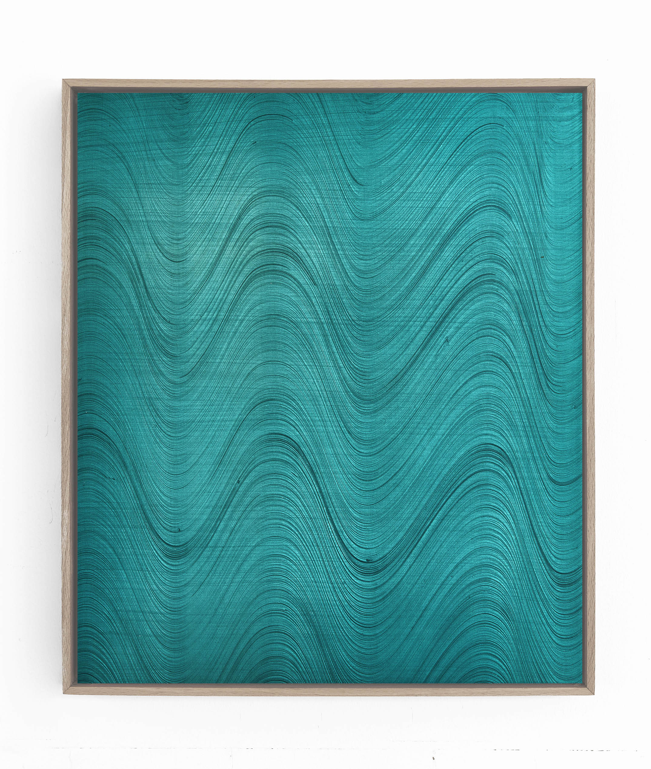 Oliver Roura. Strukturelles Tuirqoise, 2023. Acrílico sobre dibond. 35 x 30 cm.