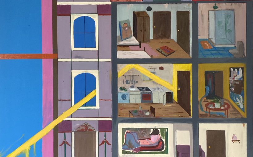 Pau Aguiló Hernández Jaron de tela, 2023 Óleo sobre lienzo 144 x 94 cm