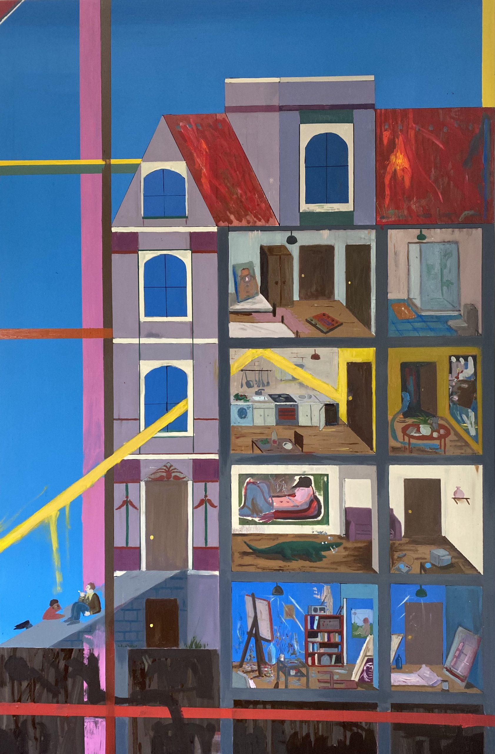 Pau Aguiló Hernández Jaron de tela, 2023 Óleo sobre lienzo 144 x 94 cm