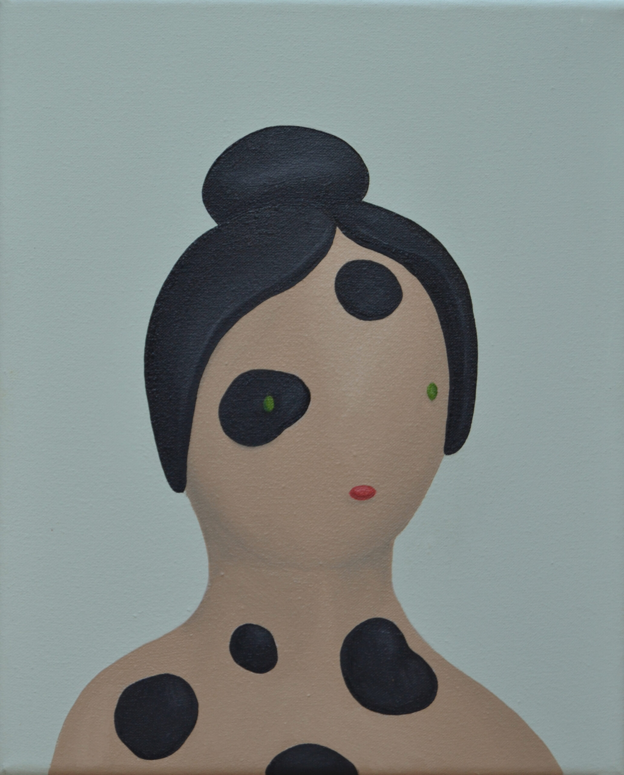 osalía Banet HUMANOANIMAL 1, 2025. Óleo y acrílico sobre lienzo. 27x22 cm.