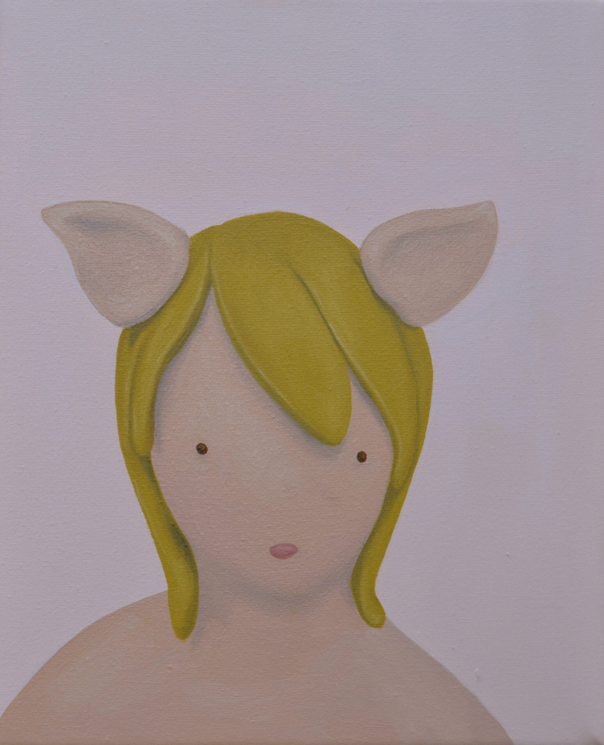 Rosalía Banet HUMANOANIMAL 1, 2025. Óleo y acrílico sobre lienzo. 27x22 cm