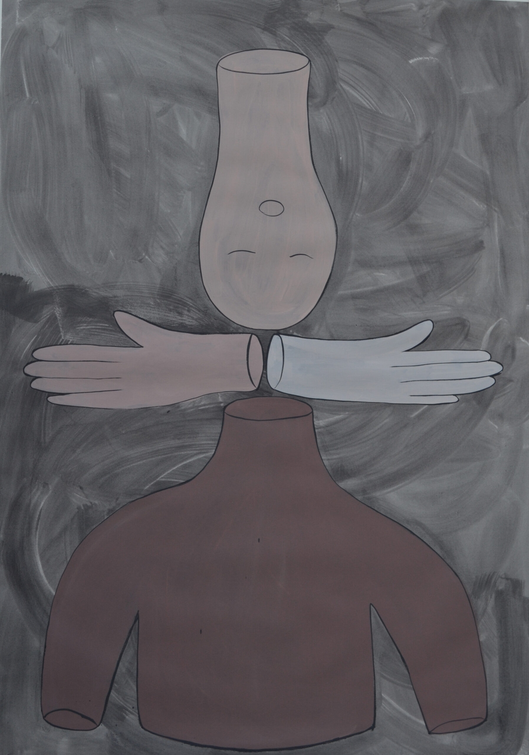 Rosalía Banet Desorganizarse el cuerpo 4, 2025. Acrílico sobre papel. 140x100 cm.