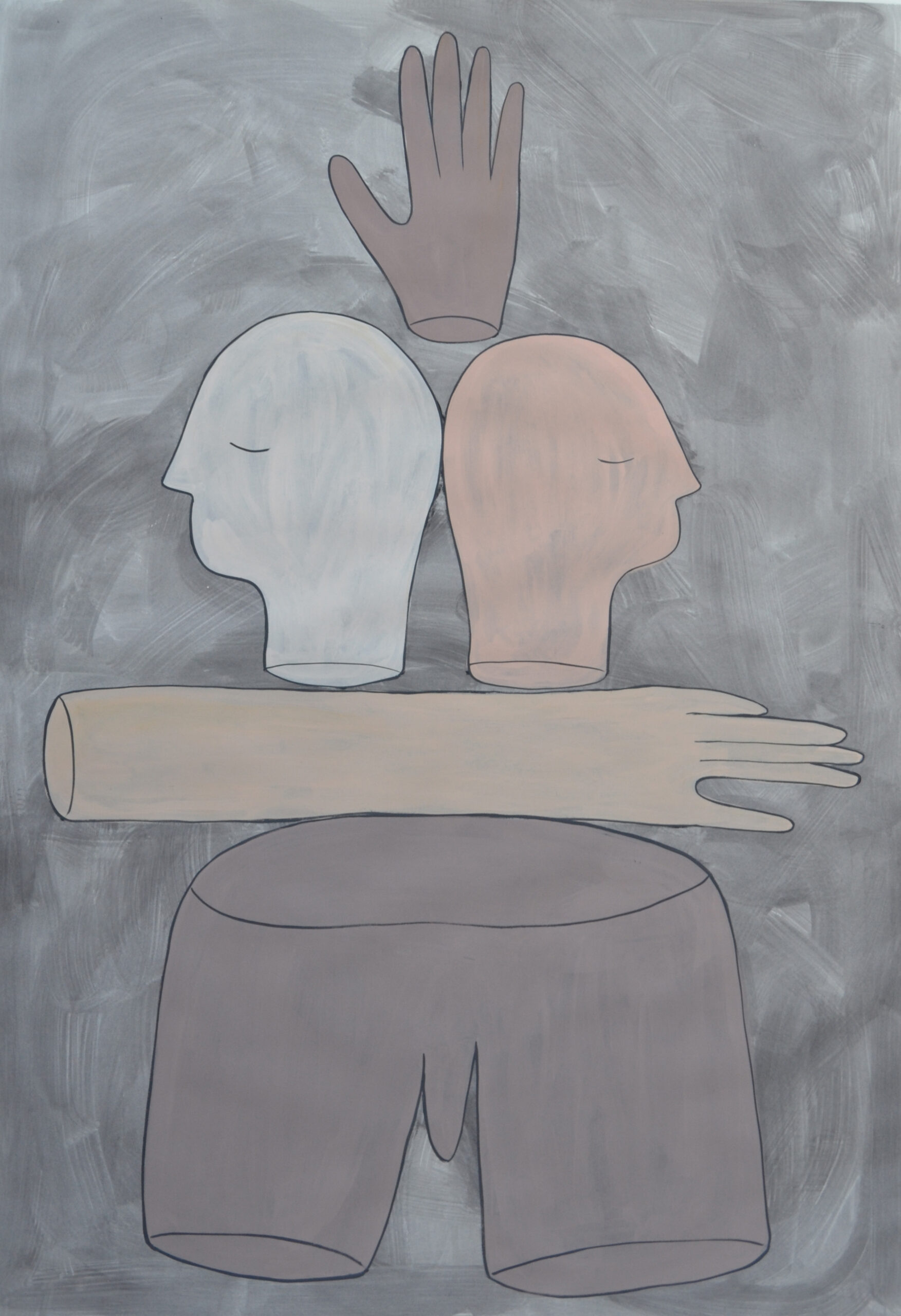 Rosalía Banet Desorganizarse el cuerpo 6, 2025. Acrílico sobre papel. 140x100 cm.