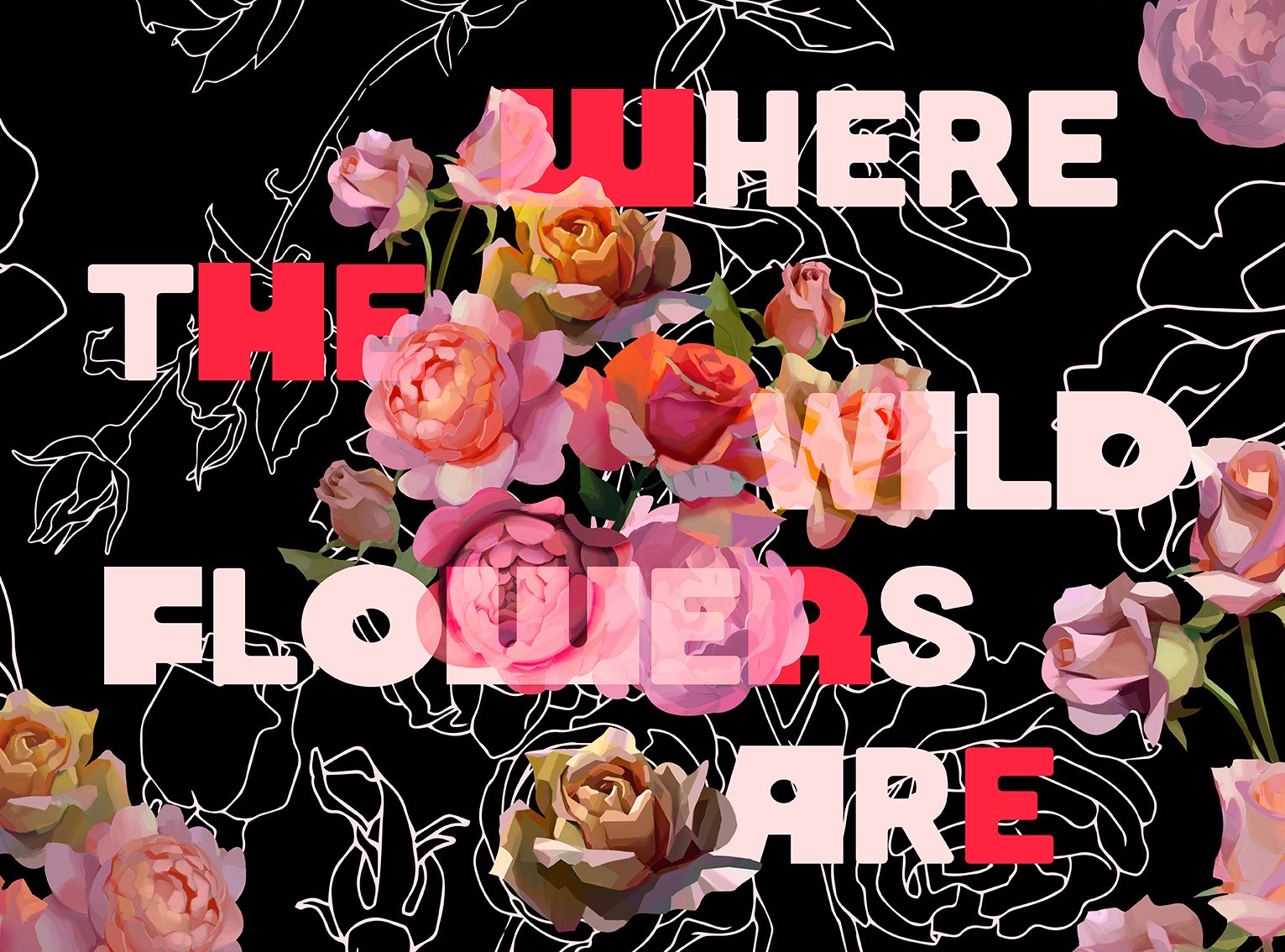 Noemi Iglesias Barrios Where the wild flowers are, 2025 Impresión sobre tejido 115 x 85 cm.